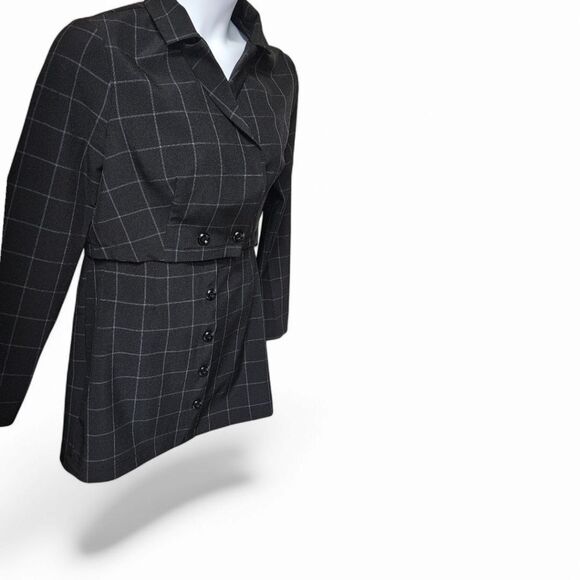 KINGSTON GRAY Juniors 2Pc Black & White Pin- Stripe Skirt Suit Set Size XL - Picture 6 of 16